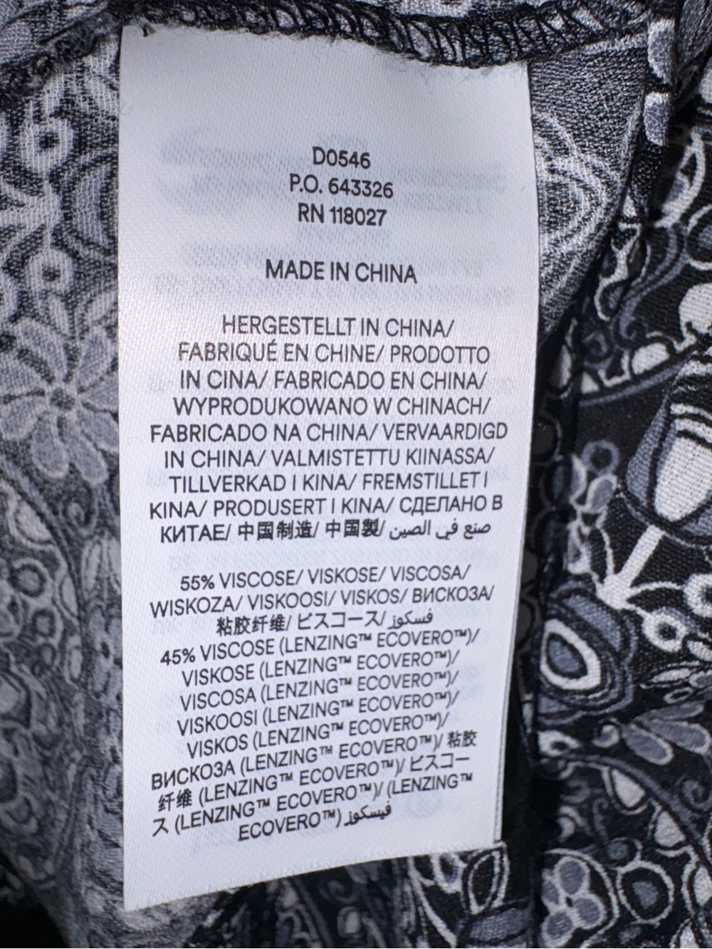 Boden Grey & White Medallion Print Dress | Long Sleeve | Size US 8 (UK 12) NWT - Picture 9 of 14